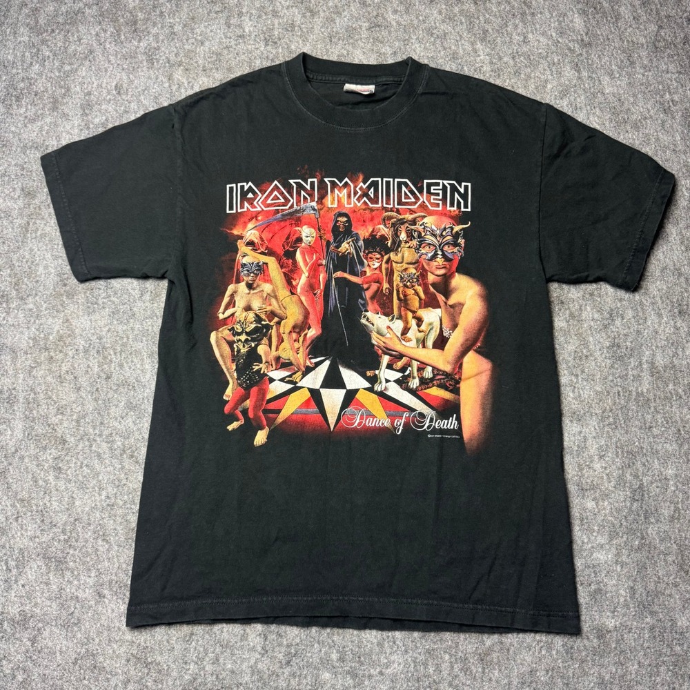 Vintage 2003 Iron Maiden Dance Of Death World Tour Band T Shirt M
